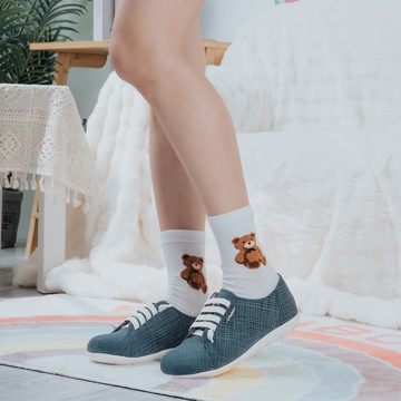 【寬腳友善】MIT舒適饅頭鞋。真皮。格調藍2813