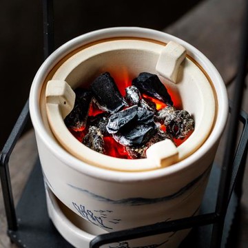 碌心  蘇打釉碳爐酒精燈炭燒圍爐煮茶 陶瓷手繪山水壺家用小茶爐