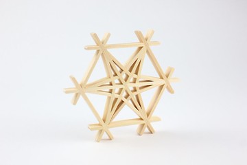 窗花杯墊 * 流星紋 / 象徵至誠永恆之意 / 台灣木藝