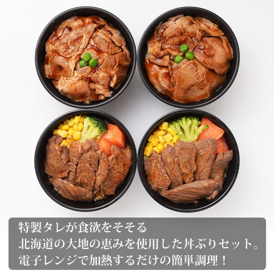 北海道 牛ステーキ丼＆豚丼 ステーキ丼 豚丼 弁当 レンチンOK！ 簡単調理 冷凍 お取り寄せ ご当地 グルメ ギフト