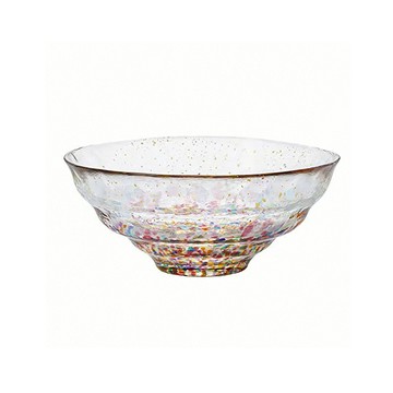 日本 ADERIA 津輕系列 手作金彩花火琉璃缽