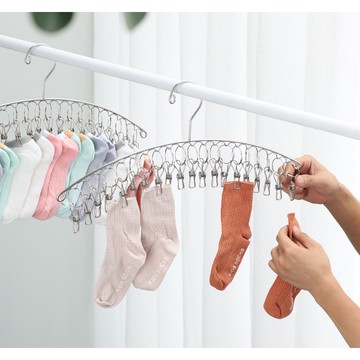 【弧型設計 20夾】曬襪夾 衣夾 不鏽鋼衣夾 不鏽鋼曬襪架 曬衣夾  曬襪架 不鏽鋼曬衣夾  不銹鋼衣夾 不銹鋼曬衣夾