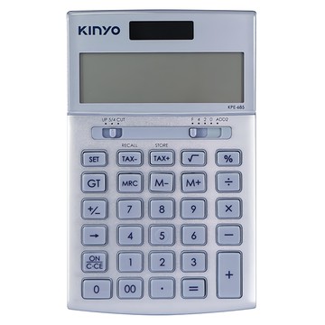 Kinyo 大螢幕稅率計算機 KPE-685  藍色  1個