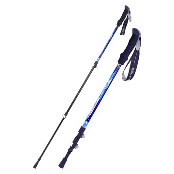 SELPA 破雪7075鋁合金外鎖登山杖  藍色  63~135cm  1支