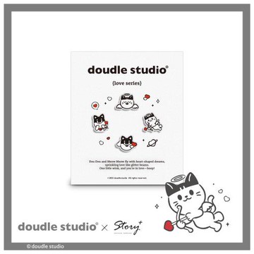 STORY故事銀飾-doudle studio經典系列-造型耳環組-愛心款