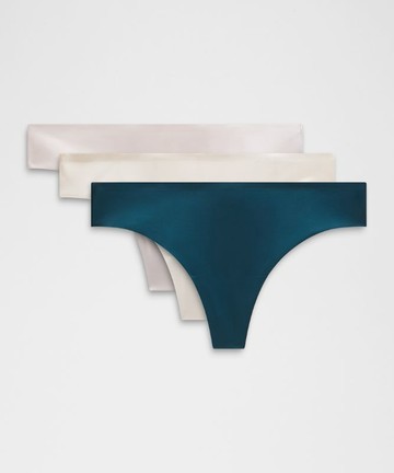 InvisiWear Mid-Rise Thong Underwear 3 Pack Size Large