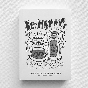 A6空白筆記本 愛讓我們存活 | MonkeyCookie