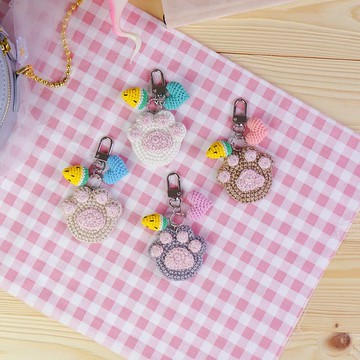 貓爪鑰匙扣，狗爪，鉤針，包鑰匙圈