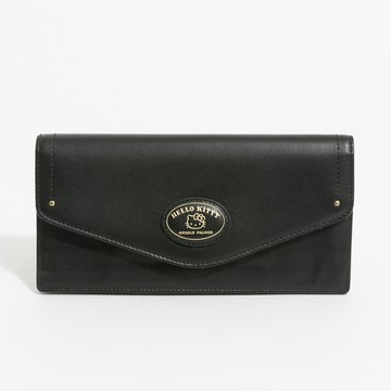 Hello Kitty - Arnold Palmer - 壓扣長夾 Morbidezza系列 - 黑色/451-0311-09-3