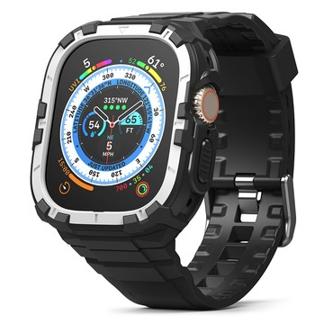 Rearth Ringke Apple Watch Ultra 抗震保護殼與錶帶組(白)