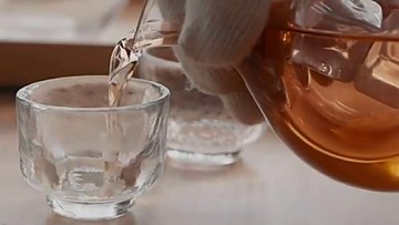 日式清酒壺家用錘目紋透明一兩玻璃酒杯黃酒溫酒器創意白酒具套裝