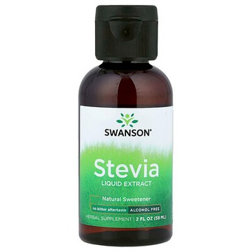 Swanson, 甜葉菊液體提取物，無乙醇，2 液量盎司（59 毫升）