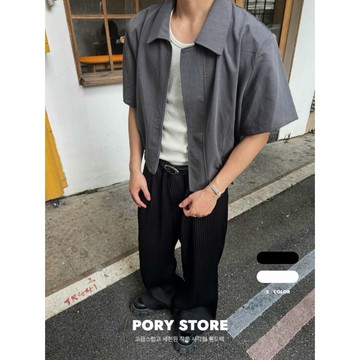 【PORY STORE】韓系cleanfit素面短版外套 舒適 實拍 穿搭 男生 休閒 外套 寬鬆 西裝外套