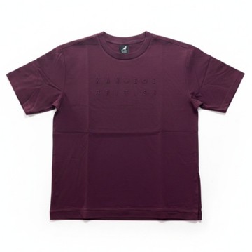 KANGOL 短T 酒紅 落肩 開衩 繡花 短袖 中性 6625101540