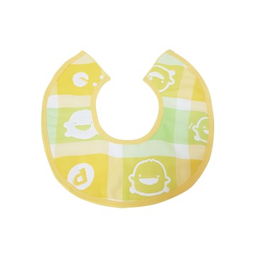 PiYOPiYO小鴨360度加大圍兜六層立體紗布呵護肌膚 透氣吸濕不悶熱 台灣製  黃色  1件