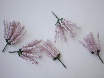 紙花，50 件，DIY 用品 0.5x5 公分。薰衣草、紫紅色畫筆顏色