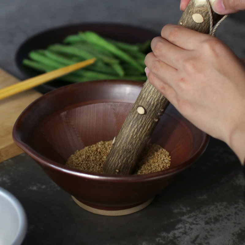 すり鉢 和食器 茶 12.5cm 4寸 和の器 ゴマすり 小鉢 離乳食用 擂鉢 テーブルサイズ 日本製 美濃焼 おうちごはん セール品