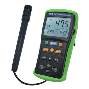 《TES》二氧化碳偵測器紀錄式  含溫濕度計 Digital NDIR CO2 /Thermo-Hygrometer