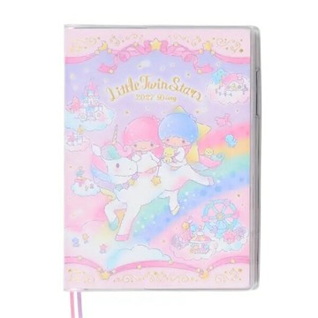 【震撼精品百貨】2027年掛曆/年曆/手帳~日本SANRIO三麗鷗~雙子星2027 B6方格記事年曆手帳-獨角獸*92279