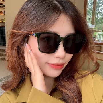 caroline 2022新款H字母鏡腳 素顏遮臉太陽眼鏡 韓國網紅同款夏季墨鏡73898