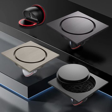 【臺灣公司 可打統編】免運 地漏 全銅防臭地漏3D隱形潛水防返水艇防堵可鑲瓷磚廚房衛生間淋浴地漏 可開發票 全館五折 工廠現貨直銷 新品特價 z10078