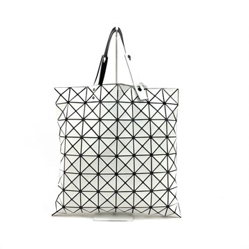 issey miyake白色經典菱格紋pvc肩背包