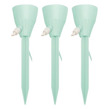 E.dot 自動澆花可調速滴水器 藍綠色 PP材質 3入  1組