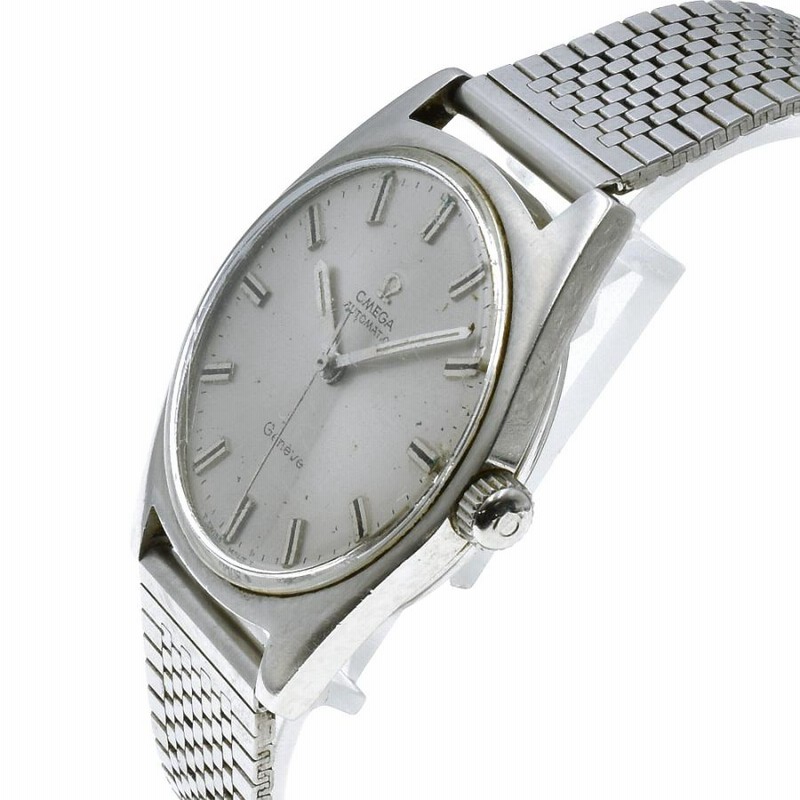 OMEGA オメガ ジュネーブ 自動巻き メンズ腕時計 シルバー | LINE  