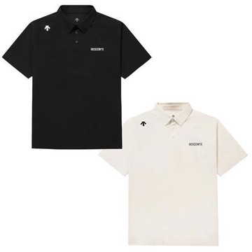 Descente 迪桑特 短袖上衣 男裝 Polo衫 黑/象牙白 SR221TPS43-BLK0/SR221TPS43-IVY0
