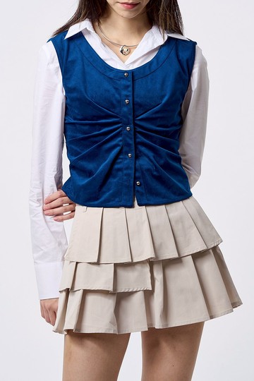 藍色天鵝絨馬甲