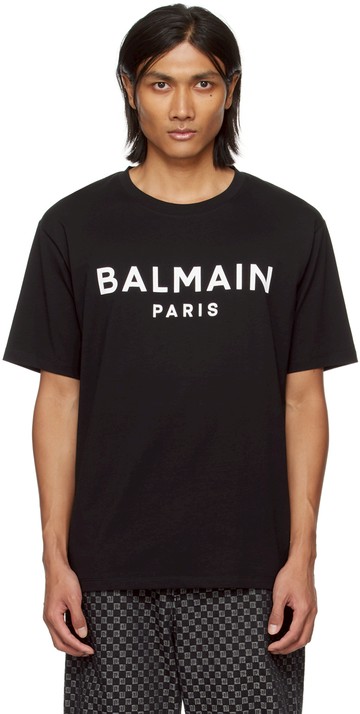 Balmain 黑色印花 T 恤