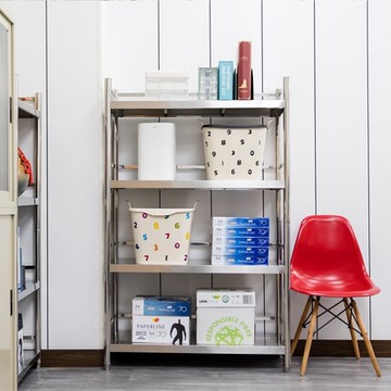 【誠宜居家】 升級款加粗加厚100x50x130公分三面圍欄不鏽鋼(四層置物架)-廚房置物架 廚房架 不銹鋼 不銹鋼置物 收納架 廚房櫃