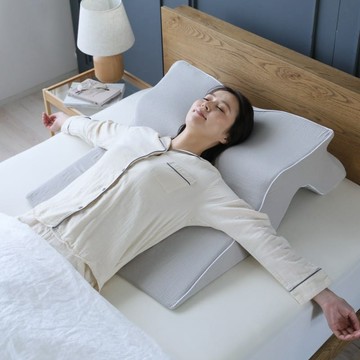 【預購】斜坡型舒眠呼吸睡眠枕 灰色