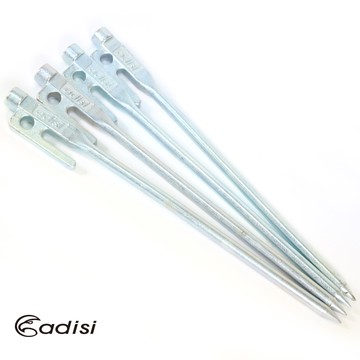 【四入一組】ADISI 強化鑄造營釘 AS16173 (30cm) / 銀色