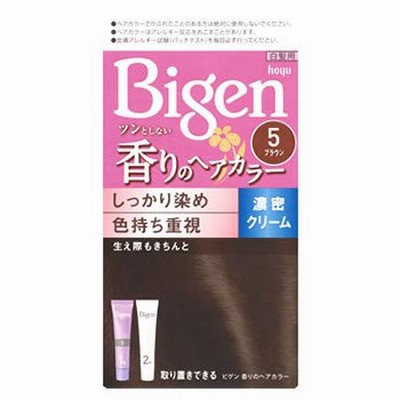 ホーユー ビゲン 香りのヘアカラー クリーム ブラウン 5 (1個) 白髪用 白髪染め　医薬部外品