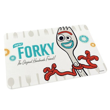 台灣製造 正版授權 迪士尼 玩具總動員 珪藻土吸水地墊-快樂叉奇60*40*0.9cm_廠商直送