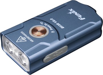 [FENIX] V2.0 500流明 90米 全金屬鑰匙圈手電筒 紅白雙光源 一鍵操控 清新藍灰/E03R