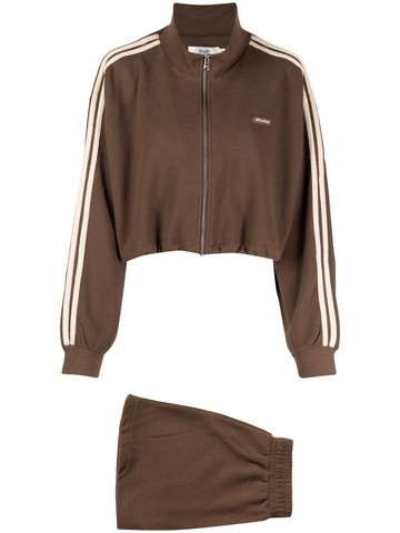 b+ab - waffle-effect cotton-blend shorts set - women - Cotton/Polyester - XS - Brown