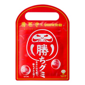【江戶物語】 UHA 味覺糖 勝尾寺 水蜜桃風味 不倒翁軟糖 勝利軟糖 25g 袋裝 造型軟糖 日本必買