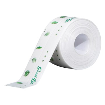 iSFun 縫隙密封 防水防霉水槽洗手台馬桶牆角美縫貼 綠葉字母 3.8 x 500cm  1捲