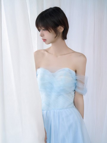 天空藍網紗禮服 SAMPLE SALE