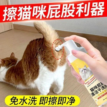 闆娘推薦🌈貓咪擦屁股神器除臭免水洗乾洗慕斯無毛貓洗屁股清潔去污去黃養寵