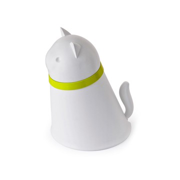 QUALY  凱喵-寵物飼料筒 (白/橘) 飼料碗