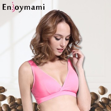 Enjoymami 科技機能超彈性咖啡紗哺乳內衣/孕婦內衣-蜜桃粉 H-IL1408001-PI