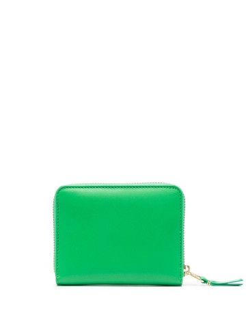 Comme Des Garçons Wallet - leather zipped wallet - men - Calf Leather - One Size - Green