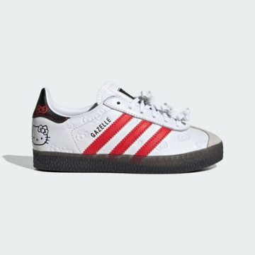 Adidas 愛迪達 Gazelle C [IH9959] 中童 運動休閒鞋 Hello Kitty 聯名款 白紅