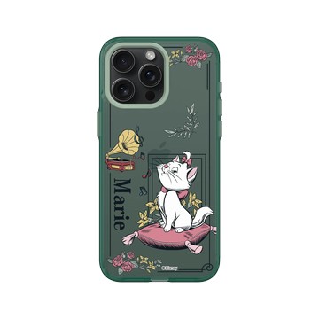 iPhone 15 Pro Max Clear 憂墨綠 - 迪士尼-經典系列 Disney Classics - 貓兒歷險記 - 瑪麗貓與留聲機