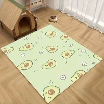 Arbor Home 喬木居家 復古花紋PVC一抹净地墊  1個  120 x 150cm  搞笑酪梨