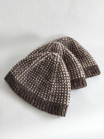 栗子造型毛線帽 咖啡 +卡其