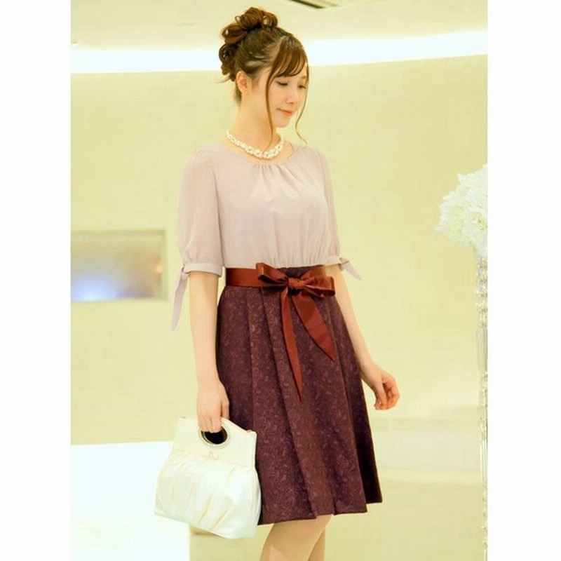 パーティドレス ワンピース 結婚式 親族 披露宴 おしゃれ フォーマル お呼ばれ カラードレス 二次会ドレス シフォン ワンピ 日本製 5 3540 1 アッシュローズ 通販 Lineポイント最大0 5 Get Lineショッピング